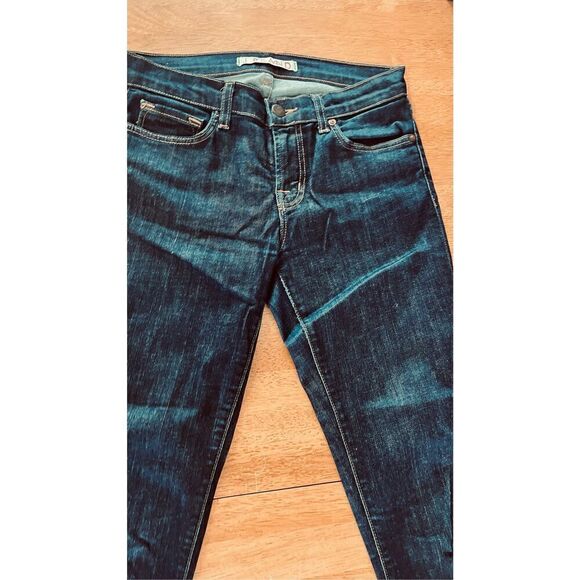 J. BRAND DARK BLUE SKINNY PENCIL JEANS SIZE 25 - Picture 3 of 10